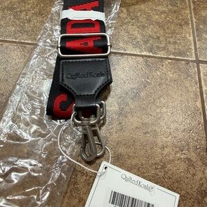 Quilted Koala BADASS Adjustable Bag Strap Black Red Guitar Style NEW